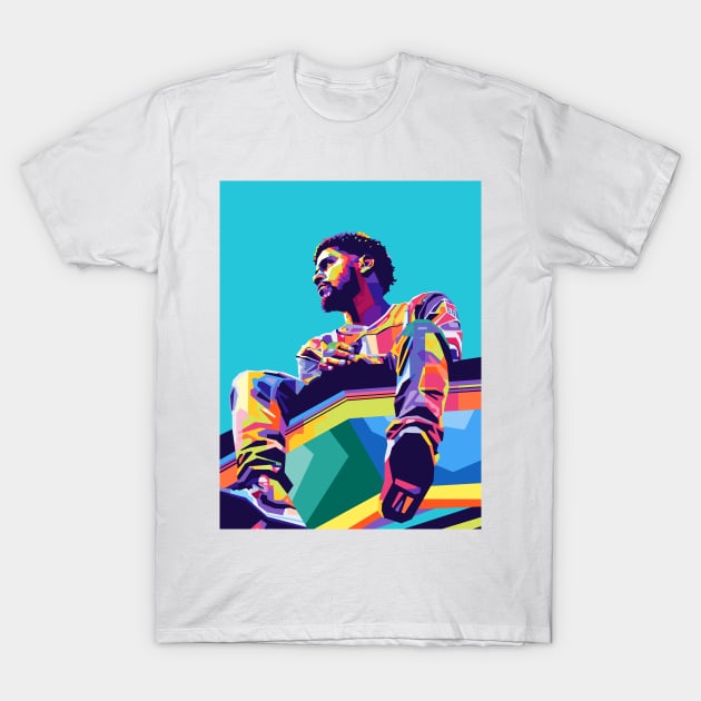 J Cole Wpap Pop Art T-Shirt by Zet Art